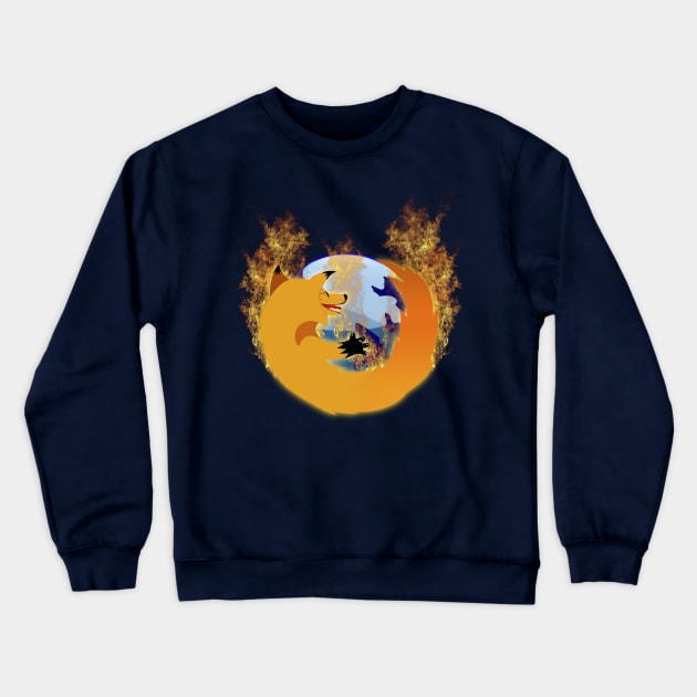 Cool Firefox Crewneck Sweatshirt by ShockDesign